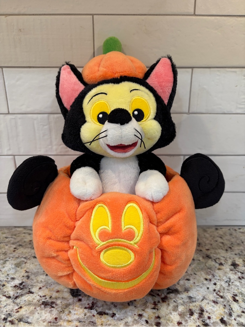 Disney Parks Halloween Figaro in Mickey Mouse Pumpkin Plush